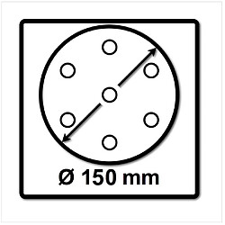 Festool STF D150/16 Abrasifs Ø150 mm P180 GR / 100 Pièces ( 496981 )