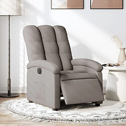 vidaXL Fauteuil inclinable électrique Taupe Tissu