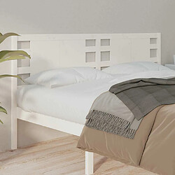 Maison Chic Tête de lit moderne pour chambre - Décoration de lit Blanc 141x4x100 cm Bois massif de pin -MN10589