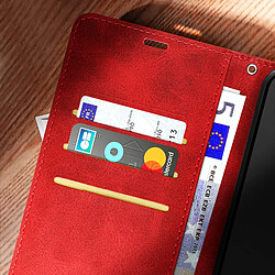 Acheter Avizar Étui Portefeuille Rouge pour Xiaomi Redmi Note 12 série Bara Soft Leather