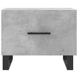 Acheter vidaXL Table basse gris béton 50x50x40 cm bois d'ingénierie