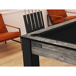 Acheter De Faugeres Billard convertible table 8 personnes Arizona (plateau et accessoires en option) Industriel , Noir (plateau) , Noir grainé (pieds)