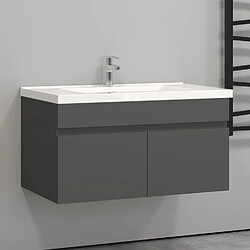 Aica Sanitaire Meuble salle de bain 80 cm anthracite