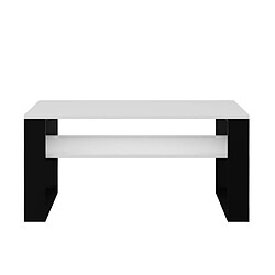 Vivaldi Table Basse Modern III Blanc Noir 90 cm