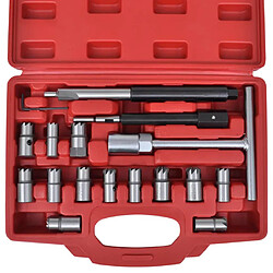 Avis vidaXL Ensemble de couteau de siège d'injecteur diesel 17 pcs