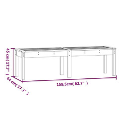 Acheter Helloshop26 Banc de jardin meuble de patio d'extérieur terrasse à 2 places 159,5 x 44 x 45cm bois de pin marron miel 02_0011785