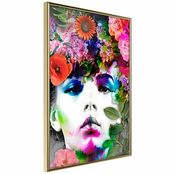 Paris Prix Affiche Murale Encadrée Flower Coronet 20 x 30 cm Or