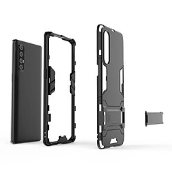 Coque en TPU hybride cool style garde avec béquille noir pour votre Oppo Reno 3 Pro