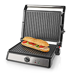 NEDIS APPAREIL Grill Viande / Panini / Poissons Bac re´cupe´rateur de graisse Plaque anti-adhe´sive 2000W Haute qualité