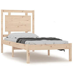 Maison Chic Lit adulte - Lit simple Cadre de lit,Structure du lit Contemporain Bois massif 90x200 cm -MN35815