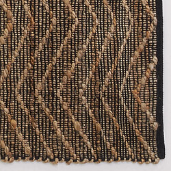 Acheter Aubry Gaspard Tapis en jute et coton naturels Zig-zag Naturel et marron - 120 x 180 cm.