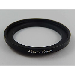 vhbw adaptateur filtre Step UP métal noir 42mm-49mm pour appareil photo, objectif, filtre, dispositif pare-soleil, adaptateur objectif