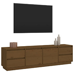 Avis vidaXL Meuble TV Marron miel 176x37x47,5 cm Bois de pin massif