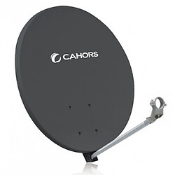 CAHORS Parabole satellite fibre composite gris anthracite SMC 80cm + LNB monobloc twin Opticum 0,1dB