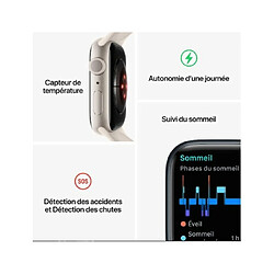 Acheter Apple Watch Series 8 GPS 41mm Aluminium Argent (Silver) et Bracelet Sport Blanc (White)