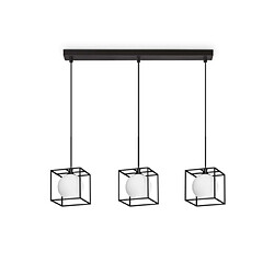 Ideal Lux Suspension Lingotto Métal Laiton, noir mat