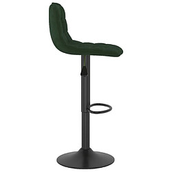 vidaXL Tabourets de bar 2 pcs Vert foncé Velours pas cher