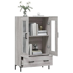 Avis vidaXL Buffet haut sonoma gris 69,5x31x115 cm bois d'ingénierie