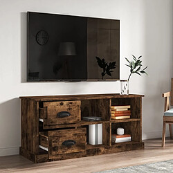 Avis Maison Chic Meuble TV scandinave - Banc TV pour salon chêne fumé 102x35,5x47,5 cm bois d'ingénierie -MN26386