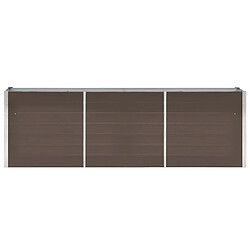 vidaXL Lit surélevé de jardin Acier galvanisé 240x40x77 cm Marron