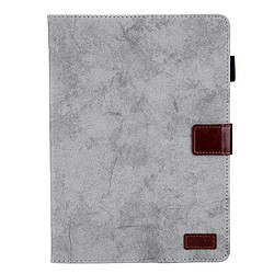 Etui en PU avec fentes pour cartes gris pour votre Apple iPad 10.2 (2019)