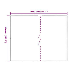 Acheter vidaXL Bâche transparente avec œillets 4x10 m polyéthylène