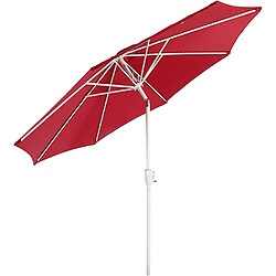 Decoshop26 Parasol de jardin Ø 2,7m inclinable polyester/aluminium 5kg rouge 04_0003871