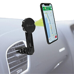 Muvit Support Voiture Universel Magnétique Déporté en Plastique avec Rotule Pivotable Noir