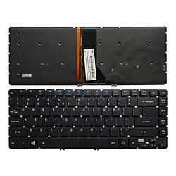 Avis Portable Anglais Lettres Clavier Conçu avec Rétro-Éclairé Costume pour ACER R7 R7-572 R7-572G R7-571 R7-571G MS2317