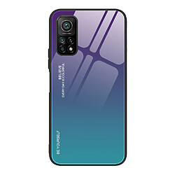 Coque en TPU couleur du dégradé de bord souple violet/vert pour votre Xiaomi Mi 10T 5G/10T Pro 5G/Redmi K30S