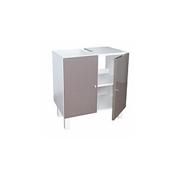 Corail Meuble Sous-lavabo L 60 Cm - Taupe Brillant