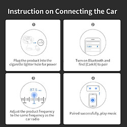 Avis INF Transmetteur FM sans fil pour la voiture Bluetooth 5.0 QC3