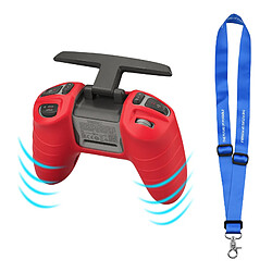 Peau De Protection En Silicone Pour DJI FPV Combo Remote Red + Blue Lanyard pas cher