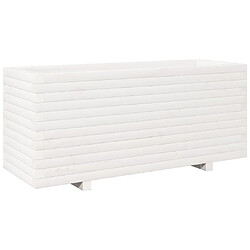 vidaXL Jardinière blanc 110x40x49,5 cm bois de pin massif