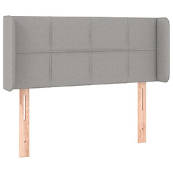 Maison Chic Tête de lit scandinave avec oreilles,meuble de chambre Gris clair 93x16x78/88 cm Tissu -MN10665