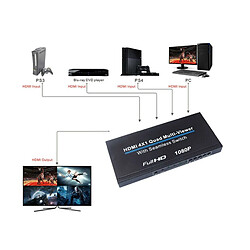 Acheter Universal 4 x 1 HDMI 4 canaux quadrilatéral multiviseur PIP écran divisé + commutateur sans soudure