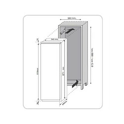 Réfrigérateur 1 porte intégrable à glissière 116l - cbo150ne/n - CANDY pas cher