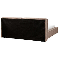 Acheter Beliani Lit double 160 x 200 cm en bouclé marron LINARDS