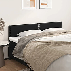 Maison Chic Lot de 2 Têtes de lit design pour chambre - Décoration de lit Noir 80x5x78/88 cm Similicuir -MN71986