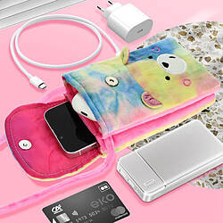 Acheter Avizar Pochette Bandoulière pour Smartphone en Tissu Design Ours Arc en Ciel