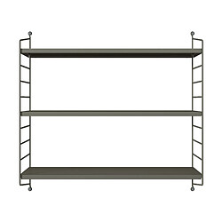 Helloshop26 Étagère murale à 3 niveaux modulables 50 x 60 x 15 cm gris foncé mat 03_0007056