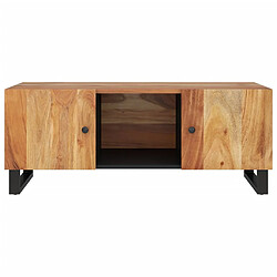 Avis vidaXL Table basse 100x54x40 cm bois d'acacia solide et d'ingénierie