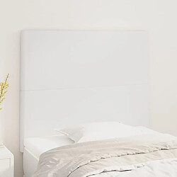 Maison Chic Lot de 2 Têtes de lit design Blanc pour chambre - Décoration de lit 80x5x78/88 cm Similicuir -MN70260