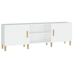 Maison Chic Meuble TV scandinave - Banc TV pour salon Blanc 150x30x50 cm Bois d'ingénierie -MN41439