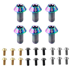 Acheter 6 pcs m5 x 14mm vélo titane ti boulons de rotor de frein à disque monter vis rianbow