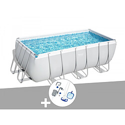 Kit piscine tubulaire Bestway Power Steel rectangulaire 4,12 x 2,01 x 1,22 m + Kit d'entretien