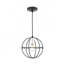 Luminaire Center Suspension Javari Chrome poli,Noir mat 1 ampoule 21cm