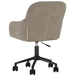 Acheter Helloshop26 Chaise fauteuil siège pivotante de bureau informatique étude clairvelours gris 02_0024118