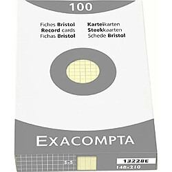 Avis Exacompta Etui de 100 fiches bristol - quadrille 5x5 non perfore 148x210mm