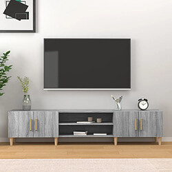 vidaXL Meuble TV sonoma gris 180x31,5x40 cm bois d'ingénierie